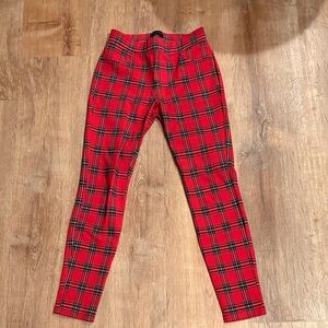 Sanctuary Red and Black Plaid Leggings